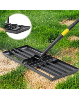 Bsbsbest Lawn Leveling Rake 26X 25 Heavy Duty Lawn Leveler 5Ft Adjustable Peat Moss Spreader Dirt Ground Level Tool For Yar