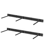 Hngsmart Floating Shelf Brackets 2 X 38 Inch Heavy Duty Steel Hidden Shelves To 400Lbs Multi Slot Baseplate For Easy F