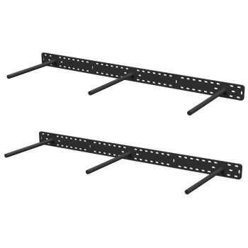 Hngsmart Floating Shelf Brackets 2 X 38 Inch Heavy Duty Steel Hidden Shelves To 400Lbs Multi Slot Baseplate For Easy F