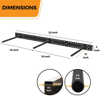 Hngsmart Floating Shelf Brackets 2 X 38 Inch Heavy Duty Steel Hidden Shelves To 400Lbs Multi Slot Baseplate For Easy F