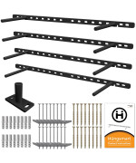 Hungsmart Set Of 4 22 X 34 Inch Floating Shelf Brackets Designed For 1 Inch Thick Custom Shelves Hidden Floating Shelf Hardw