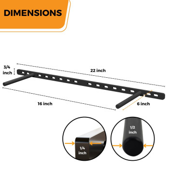 Hungsmart Set Of 4 22 X 34 Inch Floating Shelf Brackets Designed For 1 Inch Thick Custom Shelves Hidden Floating Shelf Hardw