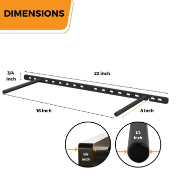 Hungsmart Set Of 4 22 X 34 Inch Floating Shelf Brackets Designed For 1 Inch Thick Custom Shelves Hidden Floating Shelf Hardw