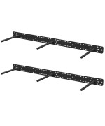 Hngsmart Floating Shelf Brackets 2 X 38 Inch Heavy Duty Steel Hidden Shelves To 400Lbs Multi Slot Baseplate For Easy F