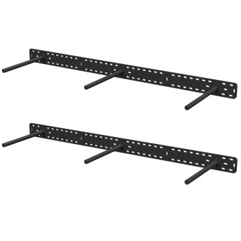 Hngsmart Floating Shelf Brackets 2 X 38 Inch Heavy Duty Steel Hidden Shelves To 400Lbs Multi Slot Baseplate For Easy F