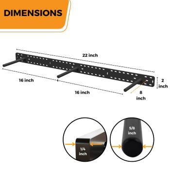 Hngsmart Floating Shelf Brackets 2 X 38 Inch Heavy Duty Steel Hidden Shelves To 400Lbs Multi Slot Baseplate For Easy F