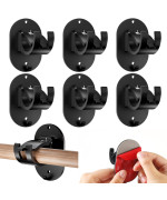 6 Pcs No Drill Curtain Rod Brackets Upgraded No Drilling Self Adhesive Curtain Rod Holder Universal Nail Free Adjustable Curta