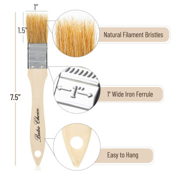 Bates Chip Paint Brushes 1 Inch 96 Pack Chip Brush Brushes For Painting Paint Brushes Stain Brushes For Wood Natural Bri