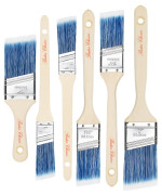 Bates Paint Brushes 6 Pack 1 15 2 Angle Brushes Treated Wood Handle Paint Brushes For Walls Stain Brush Wall Pa