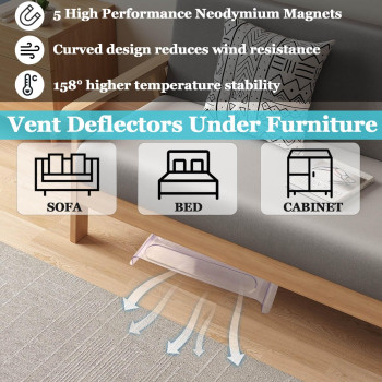 2Pack Air Vent Extender For Under Furniture Magnetic Floor Vent Deflectors For Home Floor Multifunctional For Under Furniture