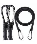 Carabiner Bungee Cords Heavy Duty Outdoor Black 60 Inch 3 Pcs