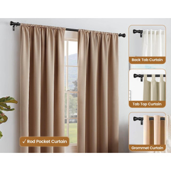 Black Heavy Duty Curtain Rod Hotozon Curtain Rods For Windows 28 To 48 Inch Decorative Single Drapery Rod With Diamond Finials