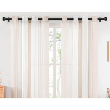 Black Heavy Duty Curtain Rod Hotozon Curtain Rods For Windows 28 To 48 Inch Decorative Single Drapery Rod With Diamond Finials