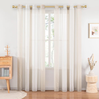 Gold Curtain Rod 66 To 120 Inch Hotozon Heavy Duty Curtain Rods For Windows Decorative Single Drapery Rod With Translucent Dia