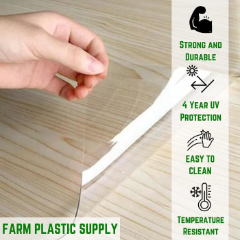 Farm Plastic Supply Clear Vinyl Sheeting 15 Mil Clear Vinyl Roll Vinyl Plastic Sheeting Clear Vinyl Sheet For Storm Wind