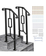 Lmrstoo Handrails For Outdoor Steps Luxury Heavy Duty Handrail Stair Railing Double Post Handrail Fits 12 Steps With Installati