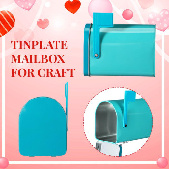 Tandefio 2 Pcs 5 X 3 Tinplate Mailbox Toy Mini Tin Mailbox Small Decorative Mailbox Diy Craft For Boys And Girls Greeting Ca