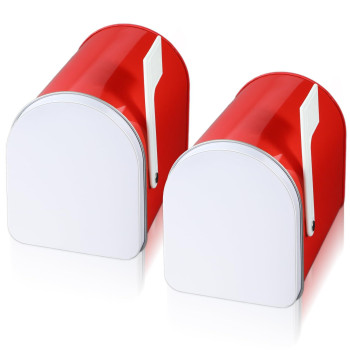 Tandefio 2 Pcs 5 X 3 Tinplate Mailbox Toy Mini Tin Mailbox Small Decorative Mailbox Diy Craft For Boys And Girls Greeting Ca