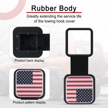 Singaro 2 Inch Universal Flag Tow Hitch Covers Trailer Hitch Cover Tube Plug Insert Car Exterior Accessories Receiver Tube Hi