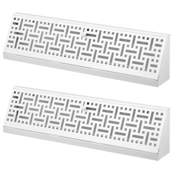 Landhoow 2 Pack Baseboard Register Diffuser Vent Covers For Home Floor Wall Baseboard Vent Covers Supply Floor Baseboard Diffus