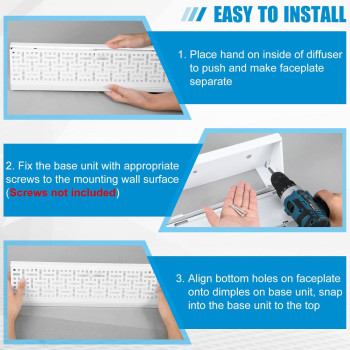 Landhoow 2 Pack Baseboard Register Diffuser Vent Covers For Home Floor Wall Baseboard Vent Covers Supply Floor Baseboard Diffus