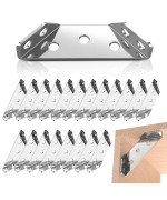 10 Pack Bigwaves L Bracket For Shelves Set With Screws Stainless Steel Metal Corner Brackets For Wood Three Sided Fixation 90