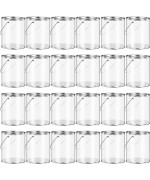 Yalikop 24 Pack Clear Paint Cans Paint Bucket With Metal Lids And Handle Decorative Clear Plastic Bucket Storage Paint Can Plast