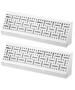 Landhoow 2 Pack Baseboard Register Diffuser Vent Covers For Home Floor Wall Baseboard Vent Covers Supply Floor Baseboard Diffus