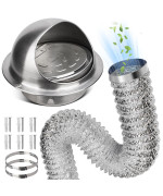 Dryer Vent Cover Outside 4 Inch Stainless Steel Round Dryer Vent Dryer Duct Hose Kit Antimosquito Wall Vent