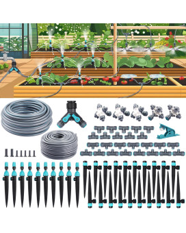 Onarway Garden Drip Irrigation System Raised Garden Bed Drip Irrigation Kit With Quick Connectors Greenhouse Micro Misting Wa