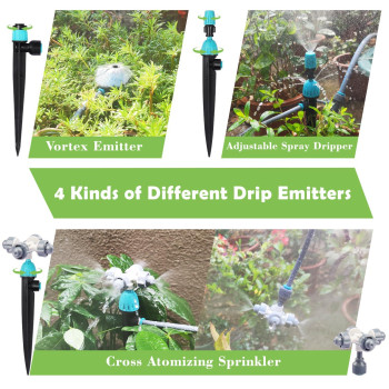 Onarway Garden Drip Irrigation System Raised Garden Bed Drip Irrigation Kit With Quick Connectors Greenhouse Micro Misting Wa