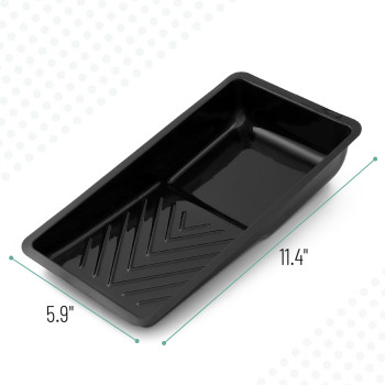 Bates Paint Tray Liner 4 Inch 12 Pack Black Paint Pans Trays Plastic Paint Tray Disposable Paint Tray Paint Roller Tray