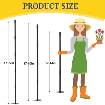 Hoe Garden Tool Long Handle 3160 Inch Long Triangle Hoe Manual Weeder Heavy Duty Metal Landscaping Triangle Weeding Hoe For G