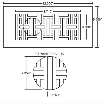 Reggio Register 4X10 3Pack Lowprofile Steel Floor Vent Cover Oil Rubbed Bronze Woven Pattern Premium Floor Register Wit