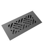 Reggio Register 4X10 Lowprofile Steel Floor Vent Cover Black Diagonal Pattern Premium Floor Register With A Rustproof Lou