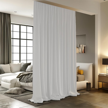 Room Divider Curtains For Ceiling Track Rod Blackout Ceiling Track Curtains With Hooks Noise Reduction Privacy Curtain For Wall