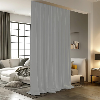 Room Divider Curtains For Ceiling Track Rod Blackout Ceiling Track Curtains With Hooks Noise Reduction Privacy Curtain For Wall