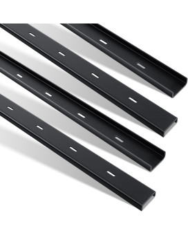 Blulu 4 Pcs 36 C Channel Steel Support Metal Support Bracing Hidden C Bracket For Table Top Live Edge Slab Woodworking Black