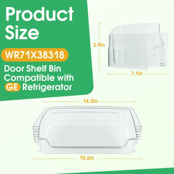 Wr71X38318 Refrigerator Door Shelf Bin For Ge Replacement Part Wr71X24428 4975917 Ap7175677 Ps16619590 Eap16619590