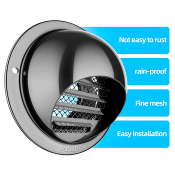 6 Vent Round Cover Puunkeey 304 Stainless Steel Wall Round Vent Hole Ventilating Cover Air Ventilation And Exhaust Wall Vent