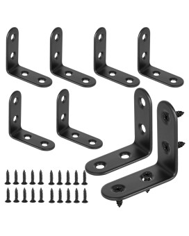 Masendelk 16Pcs L Bracket Corner Braces 90 Degree Corner Brackets Black Stainless Steel Right Angle Bracket 40 X 40 X 2Mm