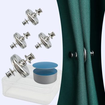 Koxxud Magnetic Curtain Closure Curtain Weights Magnets Clips With Tack Drapery Magnetic Holder Buckle To Hold Curtains Closed