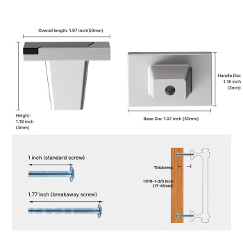 Haliwu 10 Pack Silver And Black Cabinet Knobs 2 Tone Dersser Knobs And Drawer Knobs Black And Brushed Nickel Knobs Square Kitche