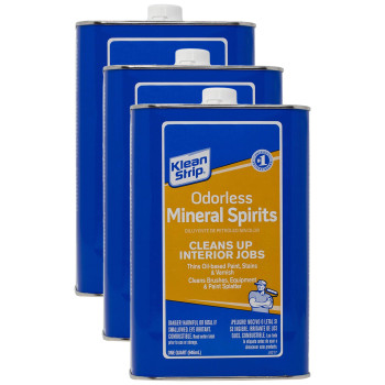 Kleanstrip Odorless Mineral Spirits 1 Quart Pack Of 3