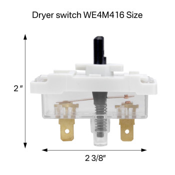 Showingo Dryer Switch We4M416 Dryer Pushtostart Switch Replacement For Ge Hotpoint Dryer Start Switch Replaces We4M352 We4M367