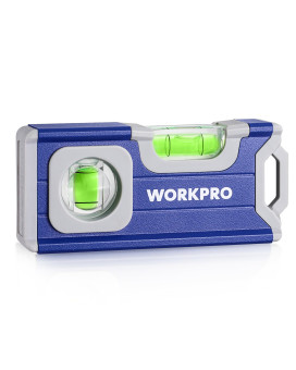 Workpro Small Level 412 Inch Mini Level Tool Magnetic Pocket Level With 2 Different Bubbles 90180 Aluminum Alloy Construct