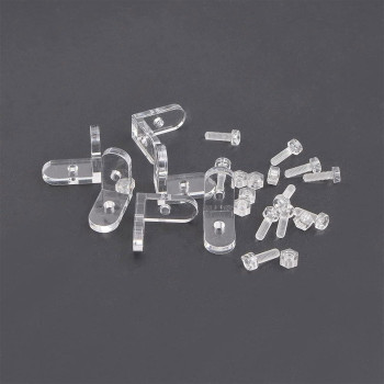 Increway L Brackets Transparent 40Pcs Clear Acrylic Corner Bracket 90 Degree Support Shelf Corner Brace Right Angle Bracket