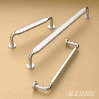 Alzassbg 10 Pack Brushed Satin Nickel Cabinet Handles 712 Inch192Mm Hole Centers Arch Modern Cabinet Pulls Kitchen Cabinets