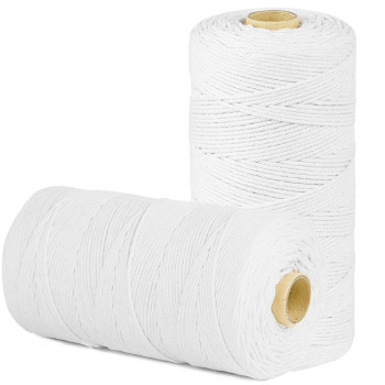 Smartcasual 1 200 Feet 2Mm Cotton Butcher Twine String Soft Food Safe For Cooking Craft Baker Kitchen Meat Turkey Sausage Roast