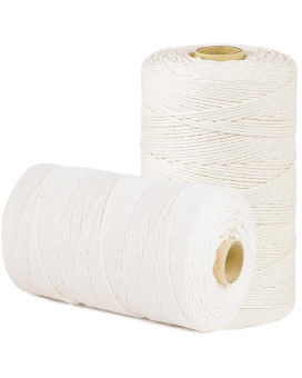 Smartcasual 1 650 Feet 2Mm Cotton Butcher Twine String Soft Food Safe For Cooking Craft Baker Kitchen Meat Turkey Sausage Roast